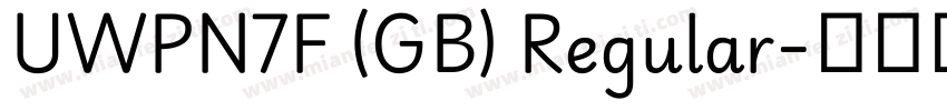 UWPN7F (GB) Regular字体转换